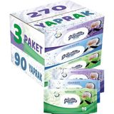 Familia Lavanta-Mineral-Yeşilin Tazeliği 90 Yaprak Karma 3'lü Set 270 Yaprak Islak Havlu Mendil
