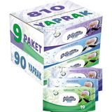 Familia Lavanta-Mineral-Yeşilin Tazeliği 90 Yaprak Karma 9'lu Set 810 Yaprak Islak Havlu Mendil