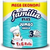 Familia Plus 1- 6 Jumbo Kağıt Havlu Rulo - Beyaz