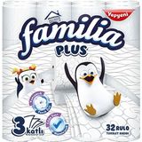 Familia Plus 32 Rulo 3 Katlı Tuvalet Kağıdı Hassas Ciltler İçin Parfümsüz Seçim