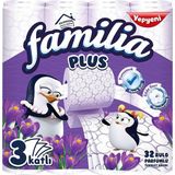 Familia Plus 32'li 3 Katlı Tuvalet Kağıdı Ultra Yumuşak ve Ekstra Dayanıklı