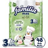 Familia Plus Natural Kağıt Havlu 48 Rulo (4 Paket) – Yüksek Emicilikli, Mutfak Ve Genel Temizlikte Etkili