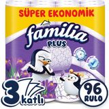 Familia Plus Parfümlü Tuvalet Kağıdı 96 Rulo 3 Katlı Ekstra Yumuşak ve Dayanıklı