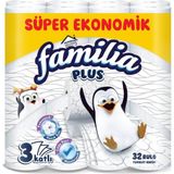 Familia Plus Üç Katlı Tuvalet Kağıdı 32'li (3'li Paket)