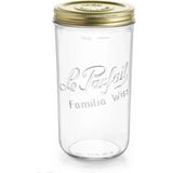 Familia Wiss 1,5 L / 1500 ml Cam Saklama ve Konserve Kavanozu, Kahve ve Kuru Gıda Için, Çift Kap - Çok Renkli
