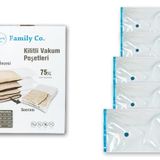 Family Co. 5 Parça 50x70 2.60x80 2.80x100 1 Vakumlu Hurç Poşet Setleri