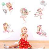 Family Co. Çocuk Odası Duvar Dekorasyonu Dekor Duvar Sticker Şeker Kız Candy - 60 cm - Renkli