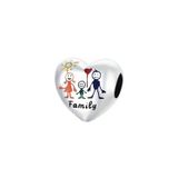 Family Kalp Boncuk Charm