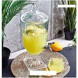 Family Kitchen Trend 3,5 Lt Musluklu Cam Sebil Şerbetlik Parti Damacanası Meşrubatlık