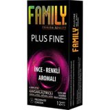 Family Plus Fine İnce Renkli Aromalı Prezervatif 12'li
