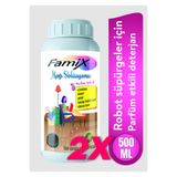 famix Mop Solüsyonu 500 ML (2’li Paket) | Robot Süpürge ve Mop Sistemleri İçin İz Bırakmayan Temizlik Deterjanı