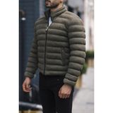 Famoda Erkek Dik Yaka Haki Süet Nubuk Mont -FN20550 - 2XL