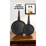 Famos Xl Tava Set 2 Adet Yağdanlık Ramazan Seti-( 28 ve 20 Döküm Tava )+2 Li 720 ML YAĞLIK