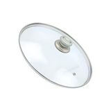Famous Tencere Sahan Tava Cam Kapağı Buhar Delikli Kapak 28 Cm Ve Gri Tutma Tepesi