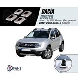 Fams Oto Aksesuar Dacia Duster Krom İç Kilit Buton Çerçeve 4 kapı 2010-2018 Paslanmaz Çelik