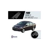 FAMS OTO AKSESUAR F, Focus 2 Krom Cam Çıtası 4 Prç, 2004-2010 P, Çelik Uyumlu Sedan