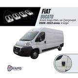 Fams Oto Aksesuar Fiat Ducato Krom Kapı Kolu+Çerçeve 4 Kapı 8 Parça 2006-2023 Arası Paslanmaz Çelik