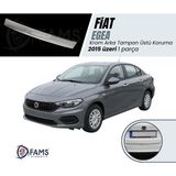 Fams Oto Aksesuar Fiat Egea Krom Arka Tampon Üstü Koruma 2015 üzeri Yazılı Sedan P,Çelik (Parlak)