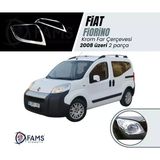 Fams Oto Aksesuar Fiat Fiorino Uyumlu Krom Far Çerçevesi 2 Parça 2008 ve Üzeri Paslanmaz Çelik