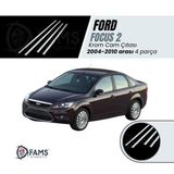 Fams Oto Aksesuar Focus 2 Sedan Krom Cam Çıtası 4 Prç. 2004 - 2010 Paslanmaz Çelik