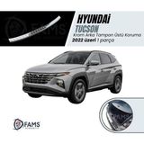 Fams Oto Aksesuar Hyundai Tucson Krom Arka Tampon Üstü Koruma 2022 üzeri P.Çelik (Parlak)