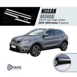 Fams Oto Aksesuar Nissan Qashqai Uyumlu Krom Yan Kapı Çıtası 6 Prç. 2013-2021 Arası P. Çelik
