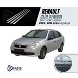 Fams Oto Aksesuar Renault Clio 3 Uyumlu Symbol Krom Cam Çıtası 4 Prç. 2009-2013 P. Çelik