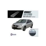 FAMS OTO AKSESUAR Renaul,t, Clio 3 Uyumlu Symbol Krom Cam Çıtası 4 Prç, 2009-2013 P, Çelik
