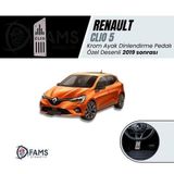Fams Oto Aksesuar Renault Clio 5 2019> Özel Desenli Krom Ayak Dinlendirme Pedalı Ayak Dayama Pedalı (HB)