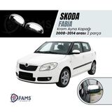 Fams Oto Aksesuar Skoda Fabia Krom Ayna Kapağı 2 Prç. 2008-2014 Arası Uyumlu P. Çelik