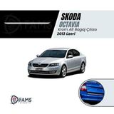 Fams Oto Aksesuar Skoda Octavia Krom Alt Bagaj Çıtası 2013 - 2019 Paslanmaz Çelik