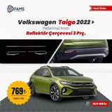 Fams Oto Aksesuar Volkswagen Taigo Krom Reflektör Çerçevesi 3 Prç. 2022> Paslanmaz Çelik