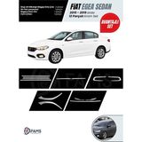 Fams Otomotiv Fiat Egea 2015-2019 Sedan 12 Parça Krom Set (Cam Çıtası-Bagaj Çıtası Üst-Sis Farı-Ön Far Alt-Stop Alt Nikelajı) P.çelik
