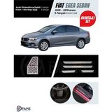 Fams Otomotiv Fiat Egea 2015-2019 Sedan 5 Parça Krom Set (Ayak Dinlendirme Pedal Kromu + Kapı Eşiği) P.çelik