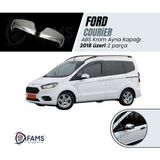 Fams Otomotiv Ford Courier Abs Krom Ayna Kapağı 2018 Üzeri 2 Prç. Paslanmaz Çelik (Yarım)