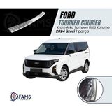 Fams Otomotiv Ford Tourneo Courier Krom Arka Tampon Üstü Koruma 2024 Üzeri Paslanmaz Çelik