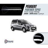 Fams Otomotiv Peugeot Partner Tepee Krom Sürgü Nikelajı 2 Parça 2008-2018 Paslanmaz Çelik