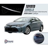 Fams Otomotiv Toyota Corolla Krom Arka Tampon Üstü Koruma 2020 Üzeri Sedan P,çelik (Taşlı)