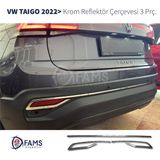 Fams Otomotiv Volkswagen Taigo Krom Reflektör Çerçevesi 3 Prç. 2022> Paslanmaz Çelik