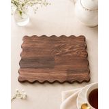 Famwoodart Dikdörtgen Papatya Doğal Ahşap Peynir ve Sunum Tabağı, Kahvelik, Yağdanlık, Pasta ve Kek Standı %100 Çam