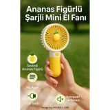Fan Soğutucu Mini Vantilatör Klima Güçlü Serinletici Taşınabilir Şarjlı Masa Üstü Sessiz Standlı sari-yellow