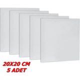 Fanart 20x20 Bez Tuval Arkadan Zımbalı Kalın Şase Beyaz 210 gr %70 Polyester %30 Pamuk