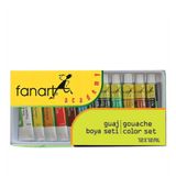 Fanart 3500.S12 12 Renk 12 ml Academy Guaj Boya Seti