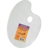 fanart academy şeffaf plastik oval resim paleti 24x34 cm - Yok