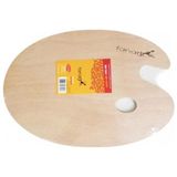 Fanart MDF Oval Palet 20 cm x 30 cm Doğal Renkli 0,3 mm Kalınlığında Sanatsal Malzeme