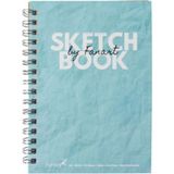 Fanart Sketch Book Eskiz Defteri A5 Spiralli 120 gr Beyaz Kağıt- Turkuaz