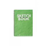 Fanart Sketch Book (Eskiz Defteri) A5 Spiralli 120 Gr Beyaz Kağıt- Yeşil (B19)