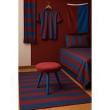 Fanatik Welsoft Kumaş Gürgen Ahşap 3 Ayaklı Konforlu Modern Taraftar Taburesi Fan Pufu Takım Oturağı - Bordo - Mavi