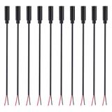 Fancasee (10 Paket) Yedek 3,5 mm Dişi Jaktan Çıplak Tele Açık Uçlu TS 2 Kutuplu Mono 1/8" 3,5 mm Jak Fiş Konektörü Ses Kablosu Onarımı