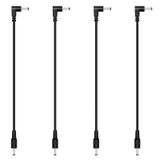 Fancasee (4 Paket 1 ft) 3,5 mm x 1,35 mm Erkekten Erkeğe 90 Derece Dik Açılı DC Güç Adaptörü Kablo Kablosu IP Kamera CCTV Gözetleme Güvenlik Kamerası için LED Şerit DVR Yönlendirici Fatura Yazıcısı